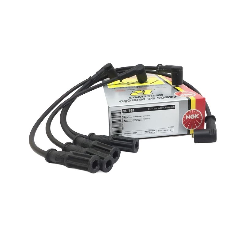 Jogo de Cabo de Vela do Fiat Grand Siena, Mobi, Palio e outros - NGK SC-T65