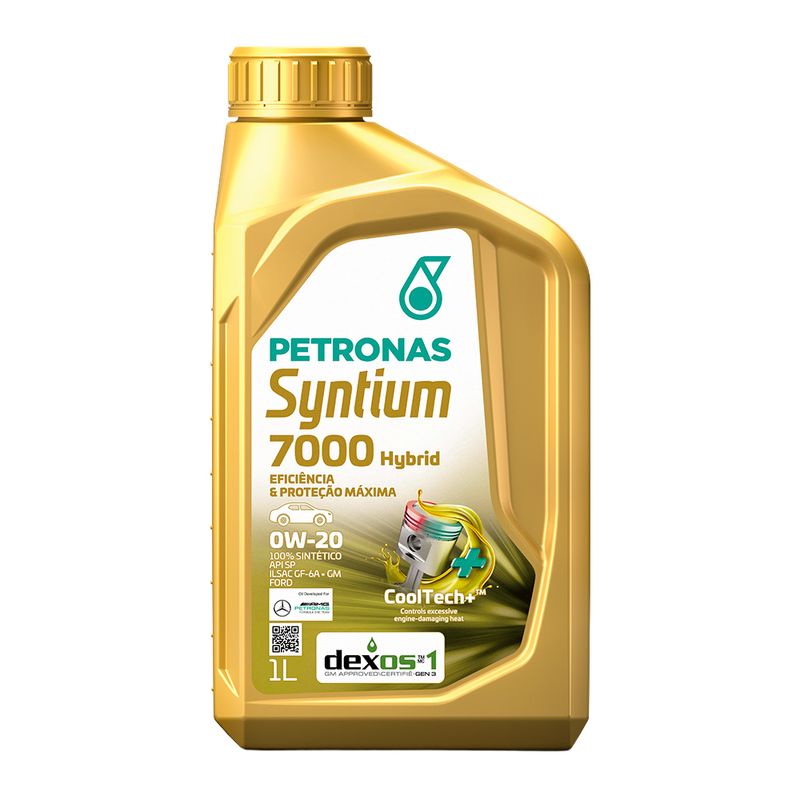 Óleo de Motor 0W-20 Sintético Petronas Syntium 7000 AM API SP - Frasco de 1L