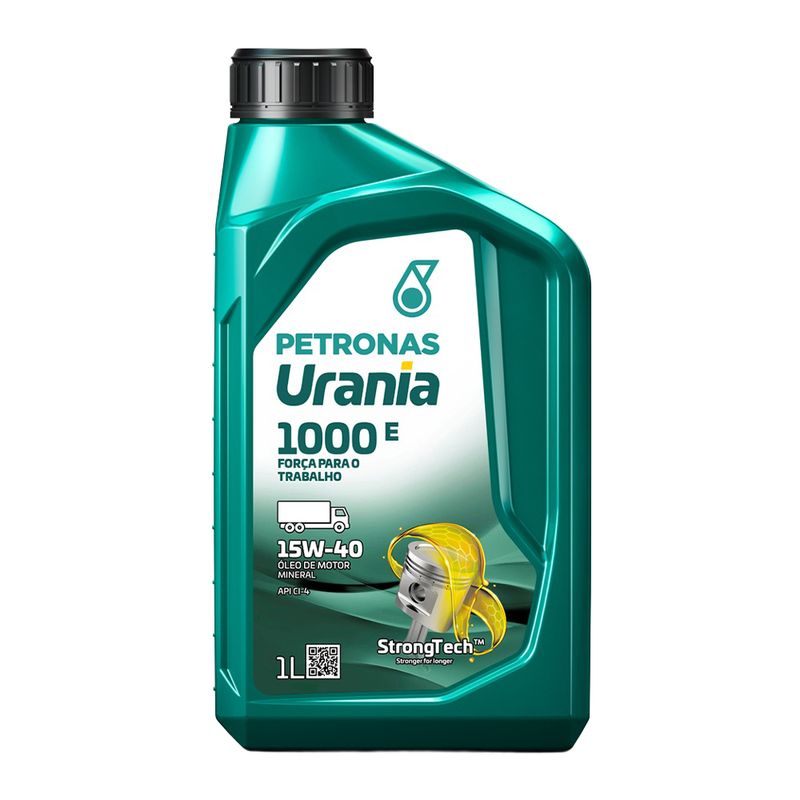 Óleo de Motor 15W-40 Mineral Petronas Urania 1000 E API CI-4 - Frasco de 1L