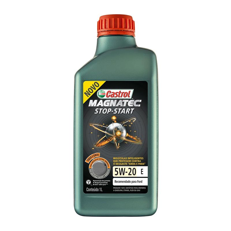 Óleo de Motor 5W-20 Sintético Castrol Magnatec Stop-Start E API SN - Frasco de 1L