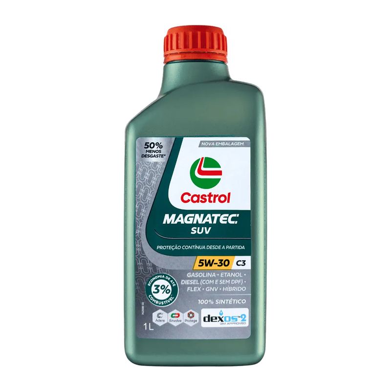 Óleo de Motor 5W-30 Sintético Castrol Magnatec SUV C3 API SP - Frasco de 1L