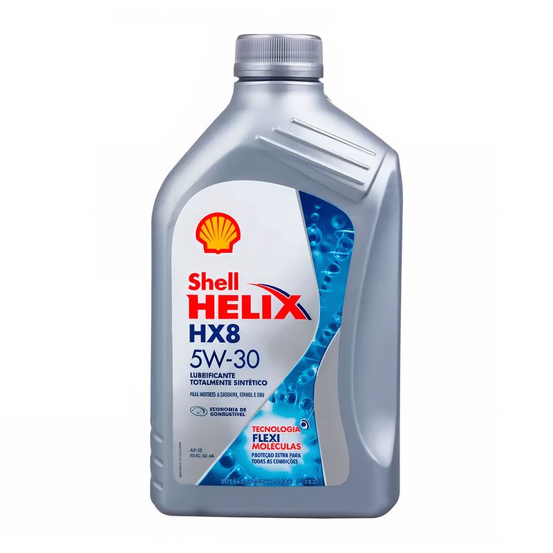 Óleo de Motor 5W-30 Sintético Shell Helix HX8 API SP - Caixa com 12 Frascos de 1L