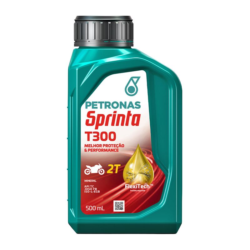 Óleo de Motor Moto 2T Mineral Petronas Sprinta T300 API TC - Frasco de 1L