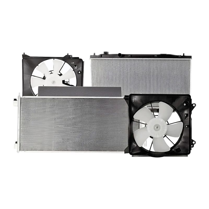 Kit com Eletroventilador + Condensador + Radiador do Honda Fit - Denso BC023000-7090RC