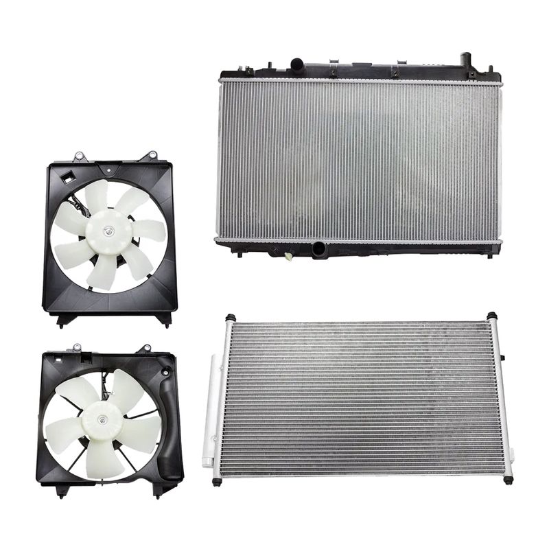 Kit com Eletroventilador + Condensador + Radiador do Honda Civic e HR-V - Denso BC023000-8730RC