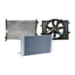 Kit com Eletroventilador + Condensador + Radiador do Fiat Palio, Palio Weekend, Siena e outros - Denso BC023000-8650RC