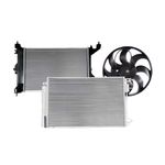 Kit com Eletroventilador + Condensador + Radiador do Chevrolet Cobalt, Onix, Prisma e outros - Denso BC023000-8170RC