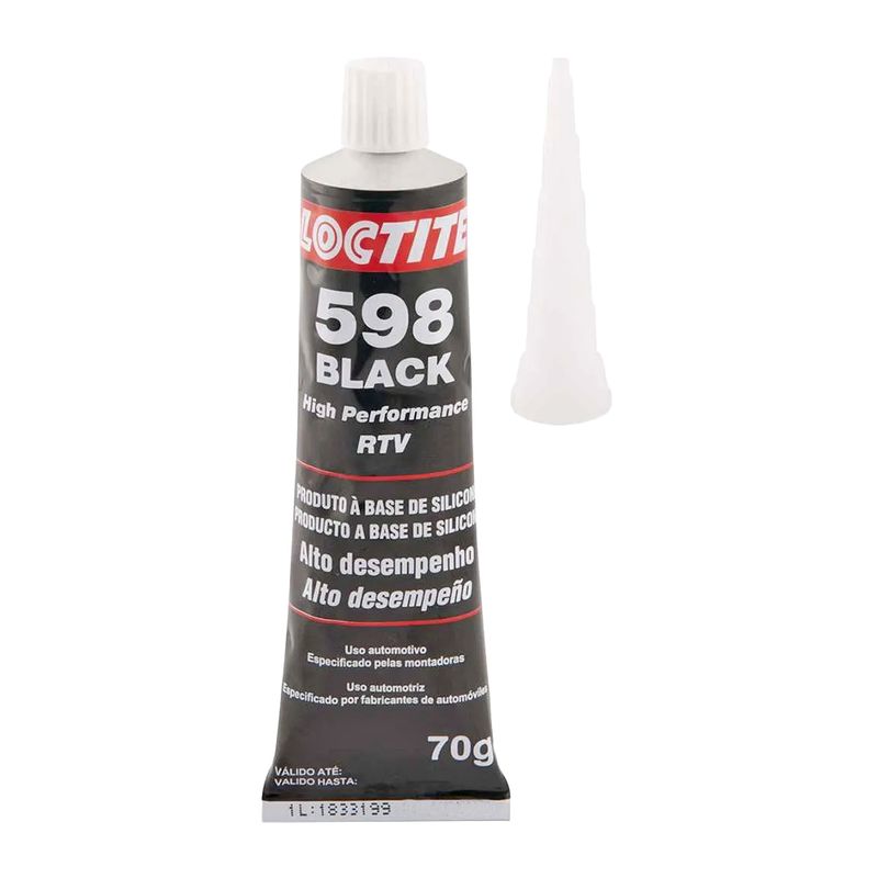Silicone Loctite 598 Preto 284468 - Bisnaga de 70g