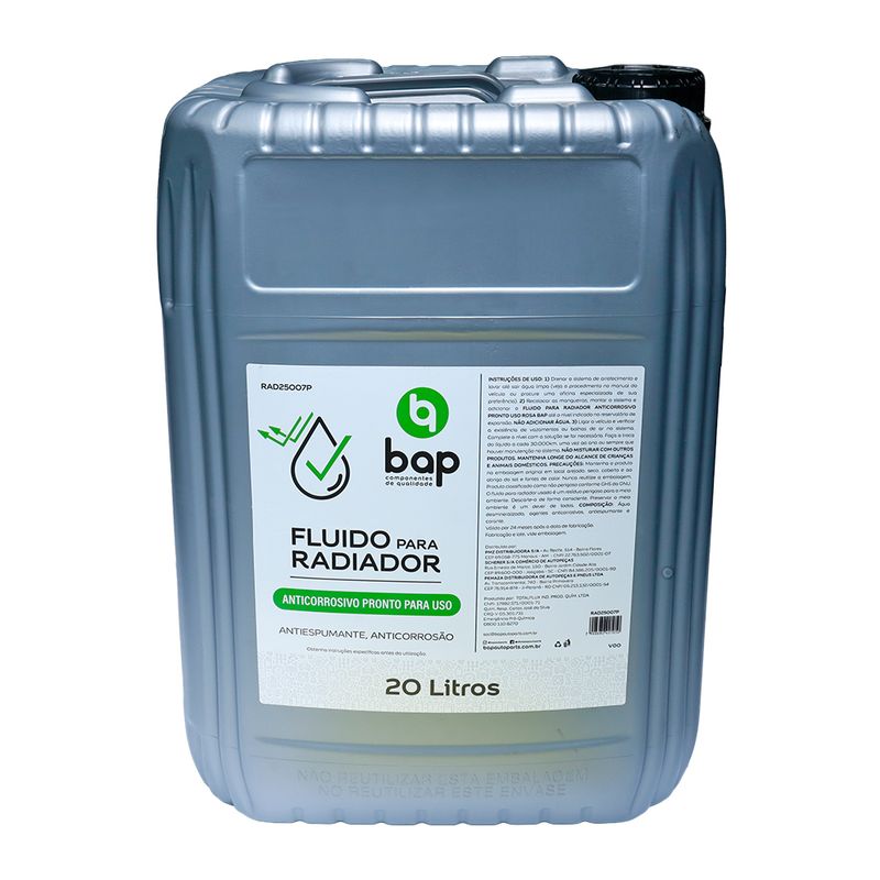 Aditivo para Radiador BAP Pronto para Uso Rosa - Balde de 20L