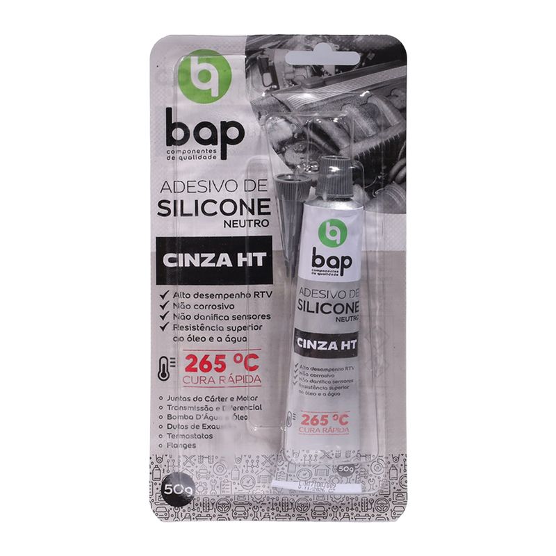 Silicone BAP SIL3503 Alta Temperatura Cinza - Bisnaga de 50g