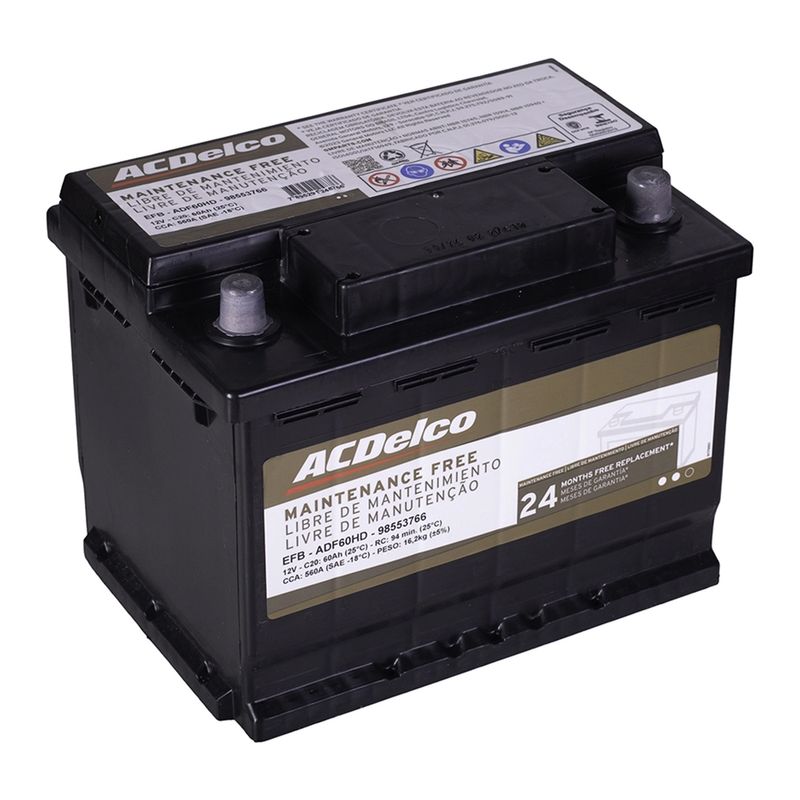 Bateria ACDelco 60Ah EFB - ADF60HD