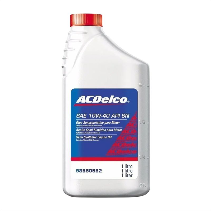 Óleo de Motor 10W-40 Semissintético ACDelco API SN - Frasco de 1L