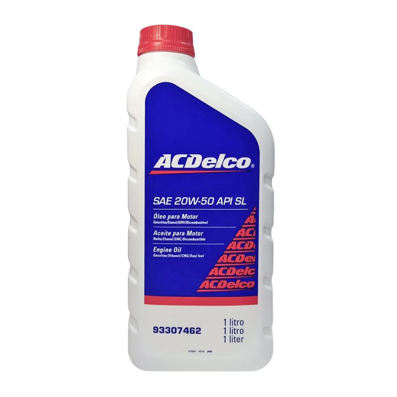 Óleo de Motor 20W-50 Mineral ACDelco API SL - Frasco de 1L