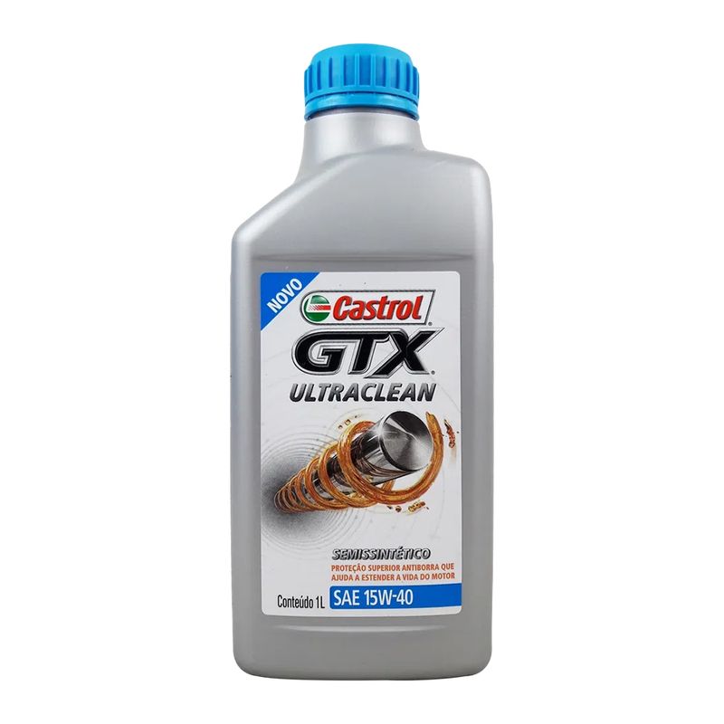 Óleo de Motor 15W-40 Semissintético Castrol GTX UltraClean API SL - Frasco de 1L