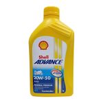 Óleo de Motor 20W-50 Mineral Shell Advance AX5 4T API SL - Frasco de 1L