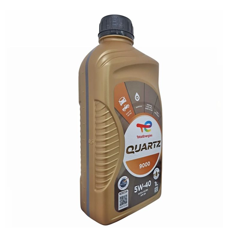 Óleo de Motor 5W-40 Sintético TotalEnergies Quartz 9000 API SN - Frasco de 1L